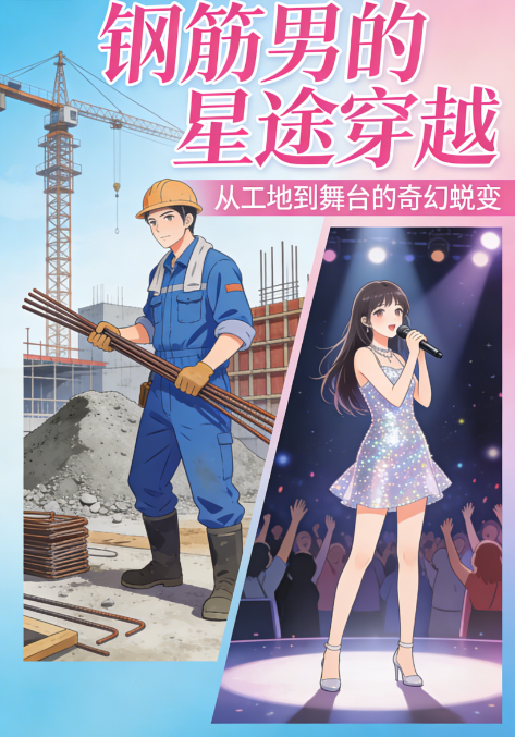 工地钢筋男，穿越成明星美少女
